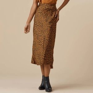 VETTA Capsule Reversible Satin Midi Skirt